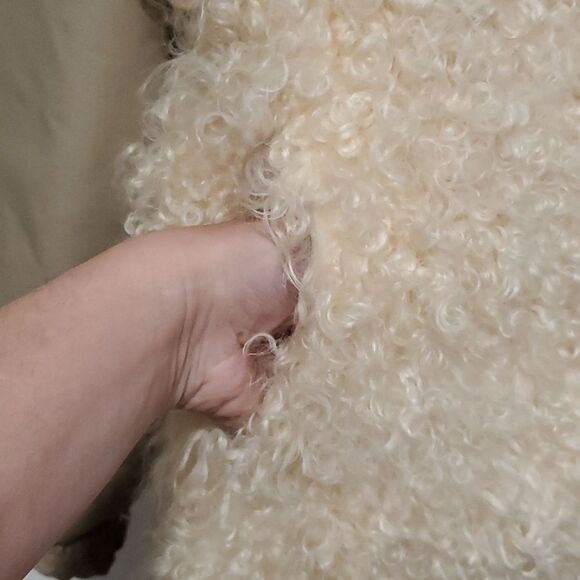 Vintage Reversible Genuine Curly Lamb Fur Coat Size 8 or M - Picture 6 of 16